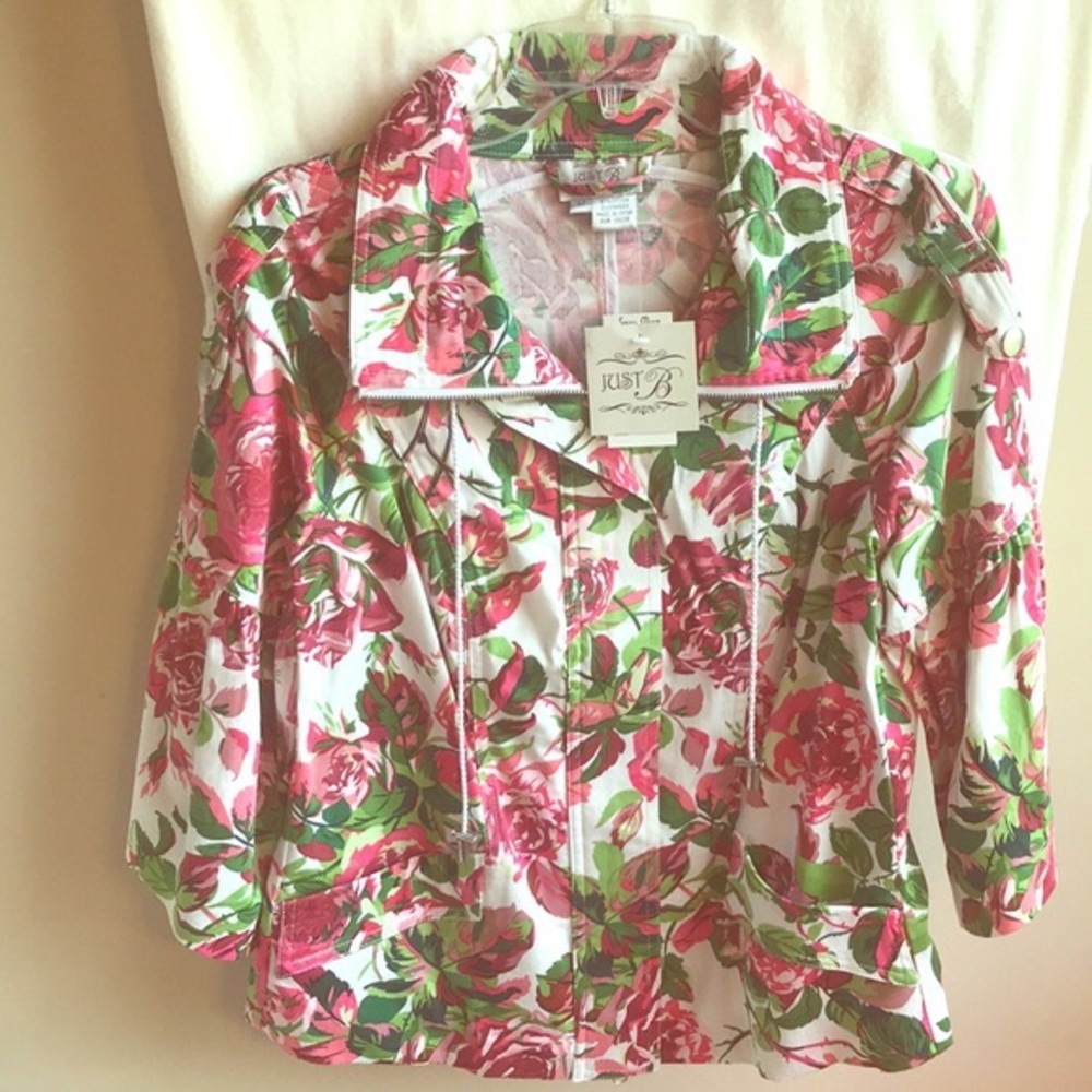Just B floral Jacket NWT size Medium